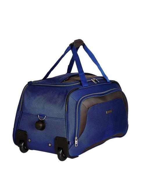 aristocrat crysta blue small duffle trolley bag