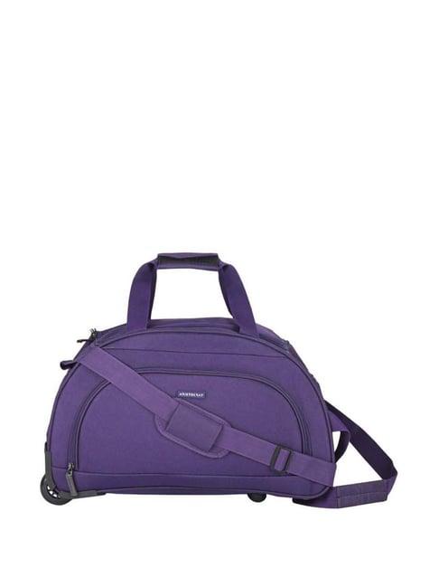 aristocrat dart purple small duffle trolley bag