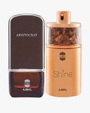 aristocrat edp citrus woody perfume for men & shine edp floral powdery perfume for women