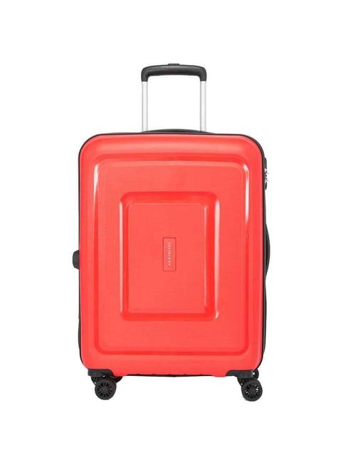 aristocrat endeavour fiery red textufiery red hard medium trolley bag - 48 cm