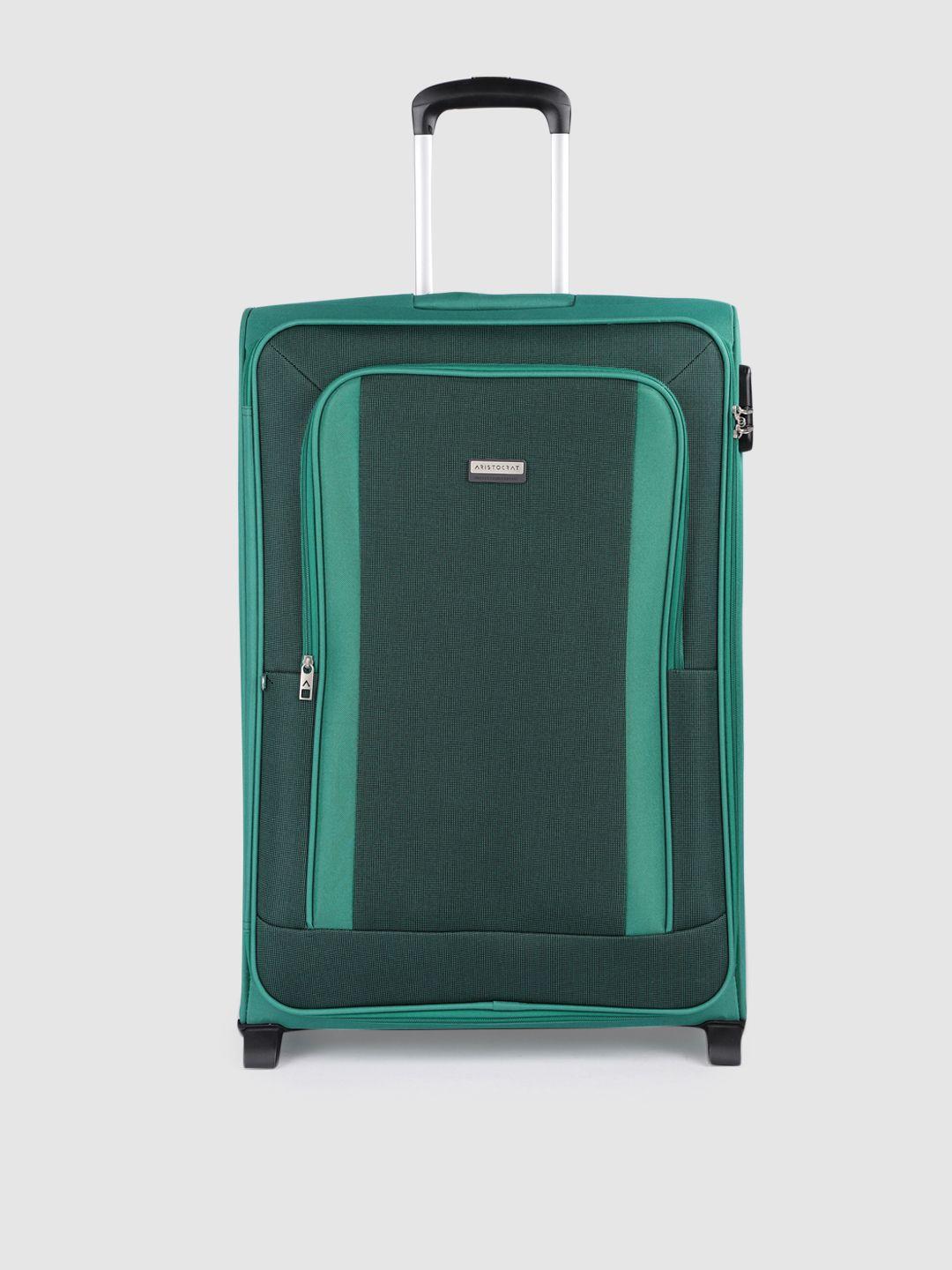 aristocrat green triumph 2 large trolley suitcase