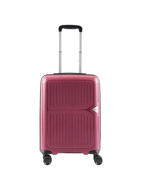 aristocrat maroon textured hard cabin trolley bag - 22 cm