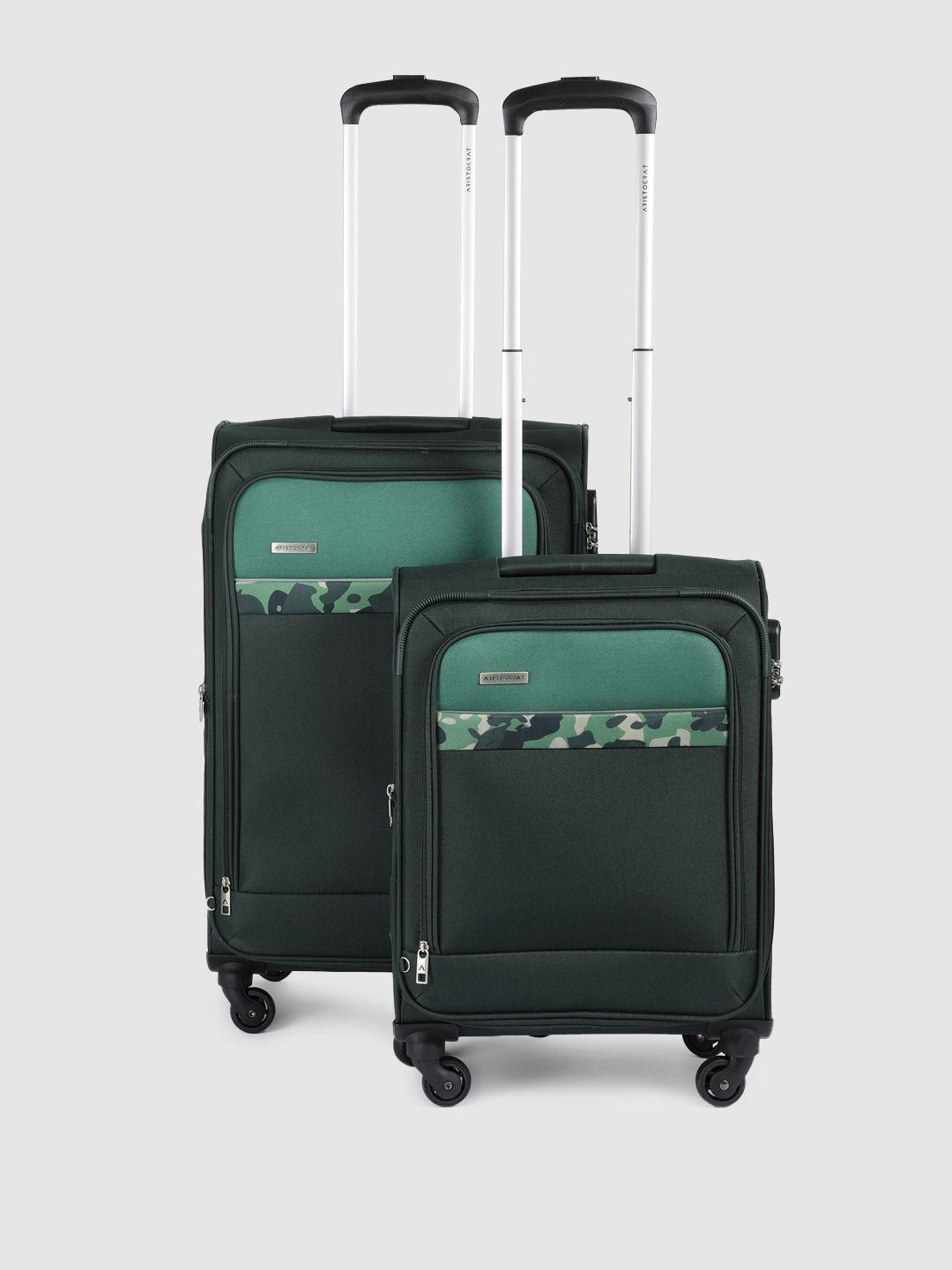 aristocrat set of 2 commander trolley suitcase