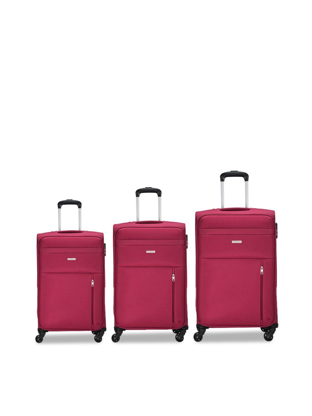 aristocrat set of 3 soft-sided trolley bags