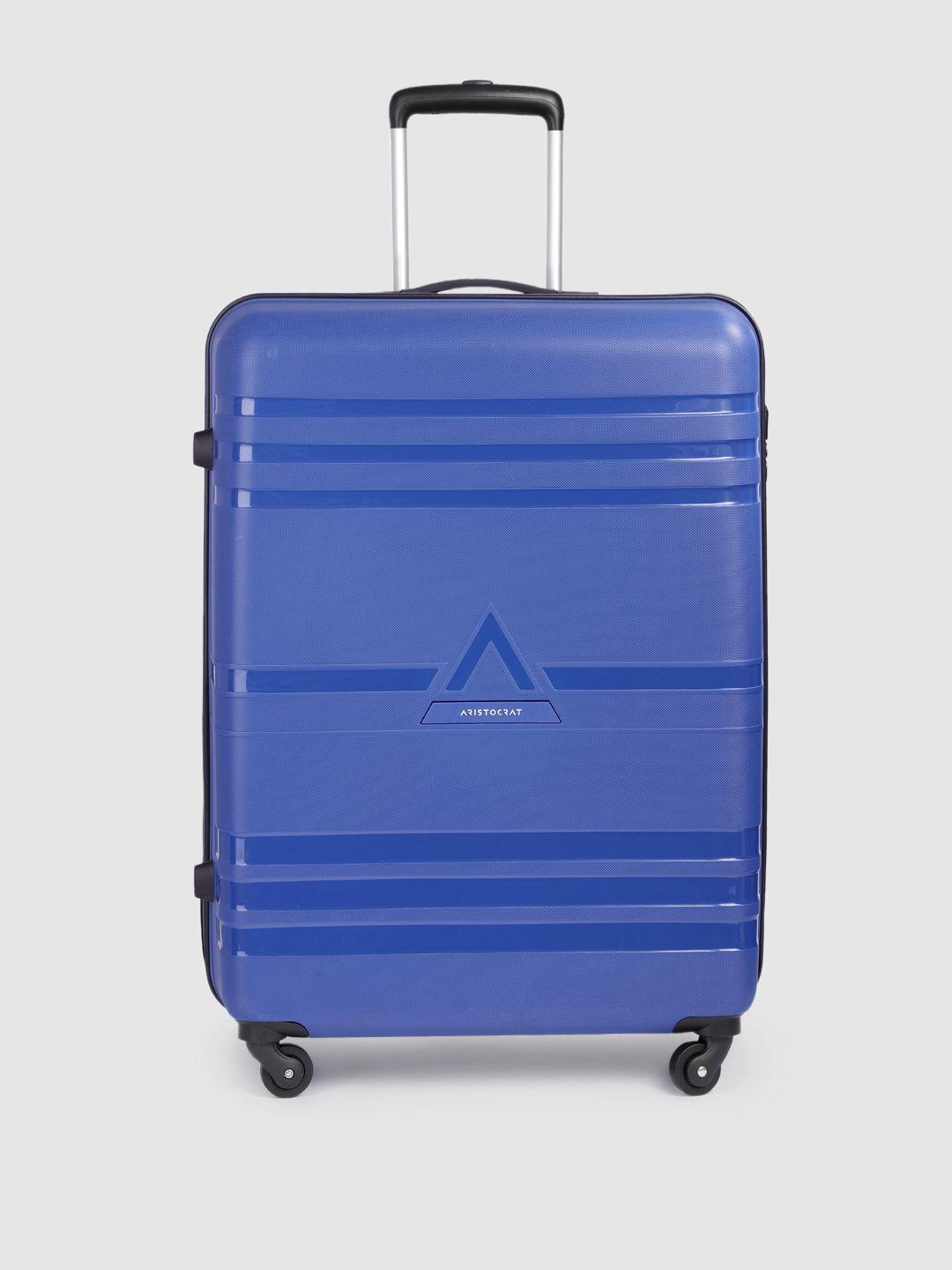 aristocrat textured hard-sided large trolley suitcase