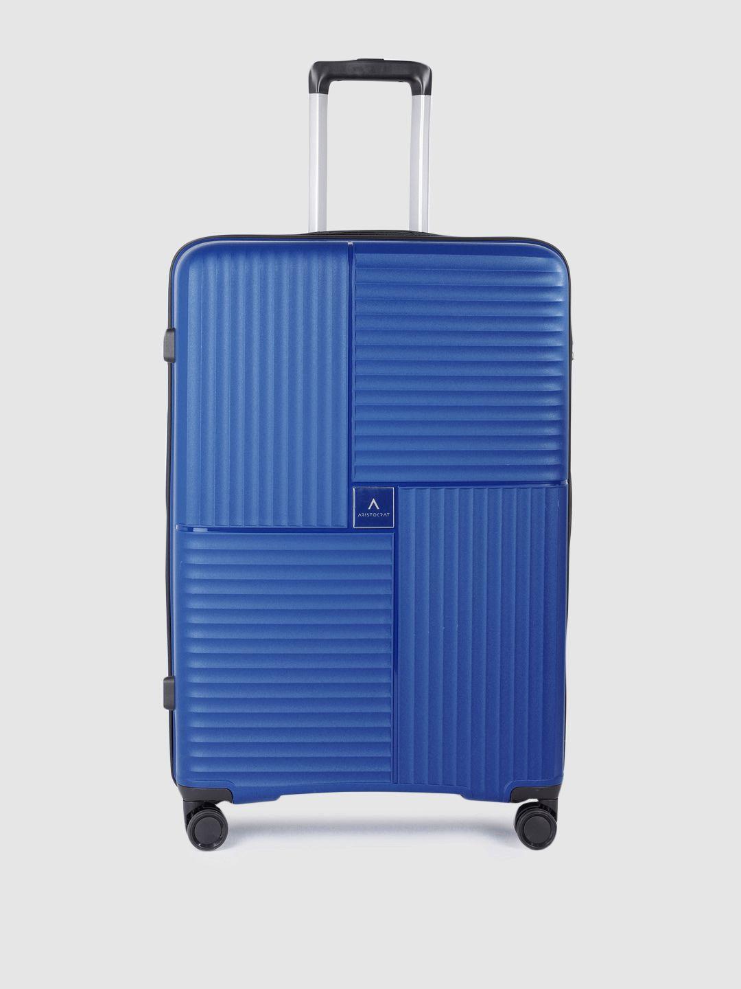 aristocrat textured hard-sided large trolley suitcase