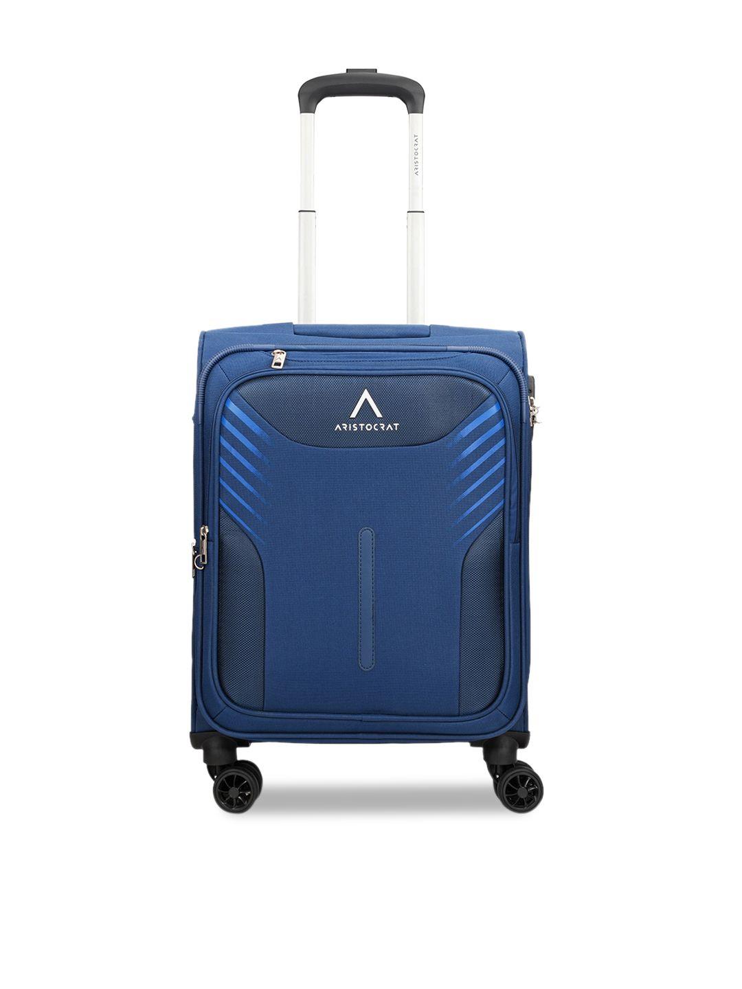 aristocrat textured soft-sided trolley suitcases