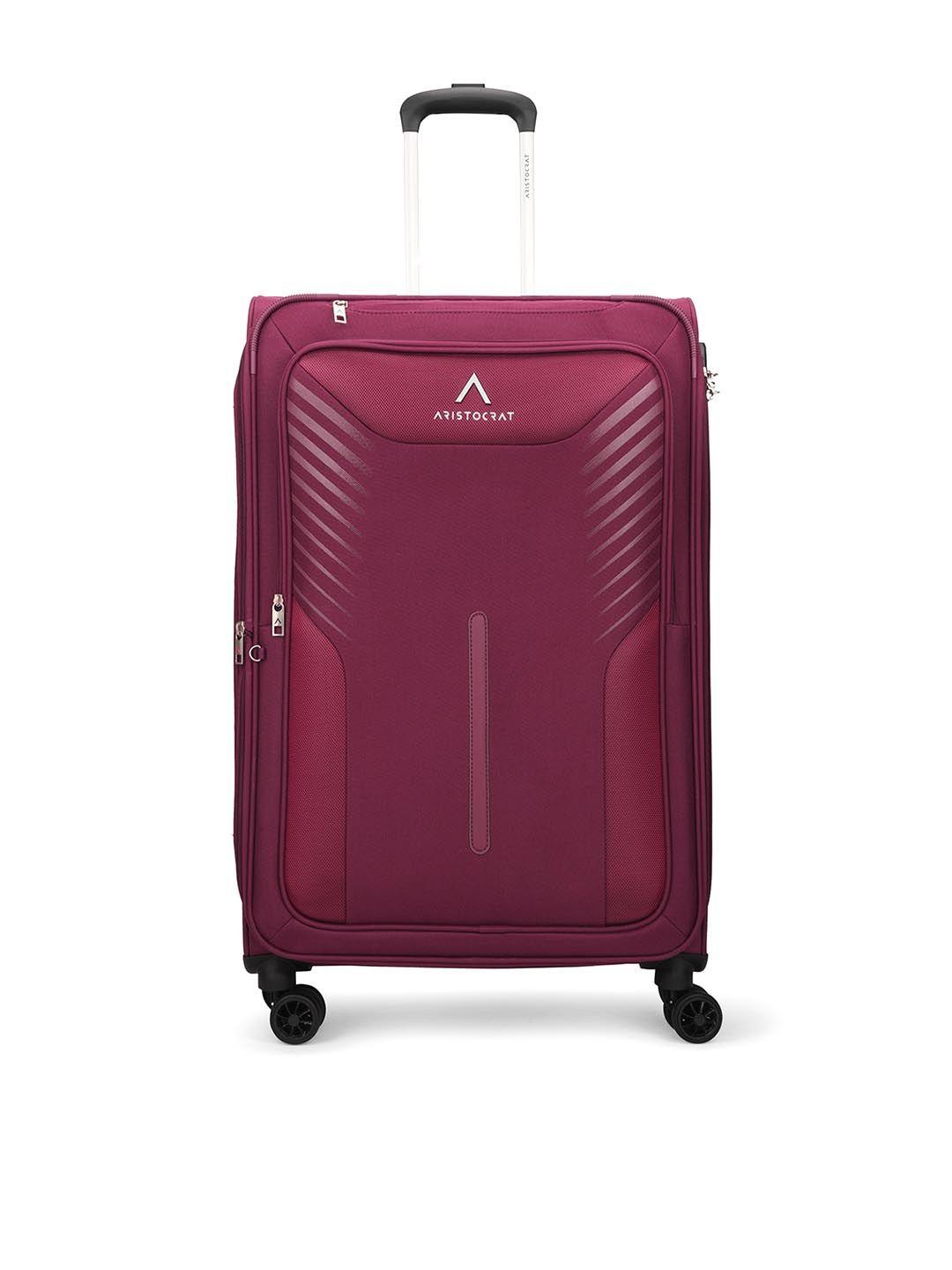 aristocrat textured soft-sided trolley suitcases