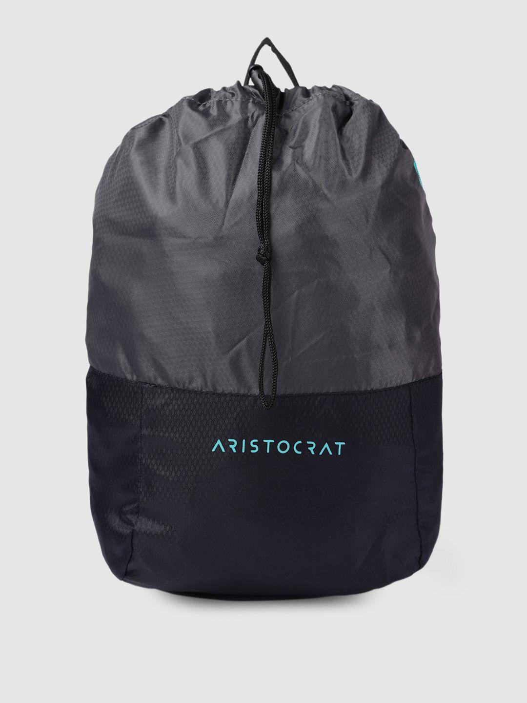 aristocrat unisex black & charcoal grey backpack