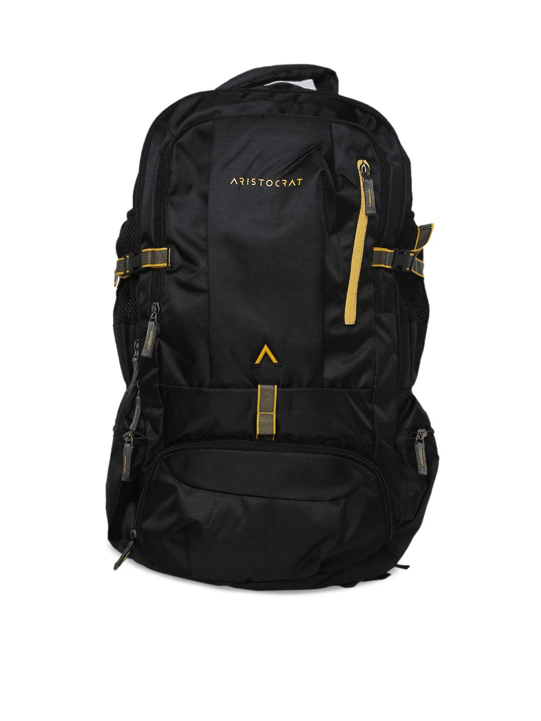 aristocrat unisex black solid rucksack