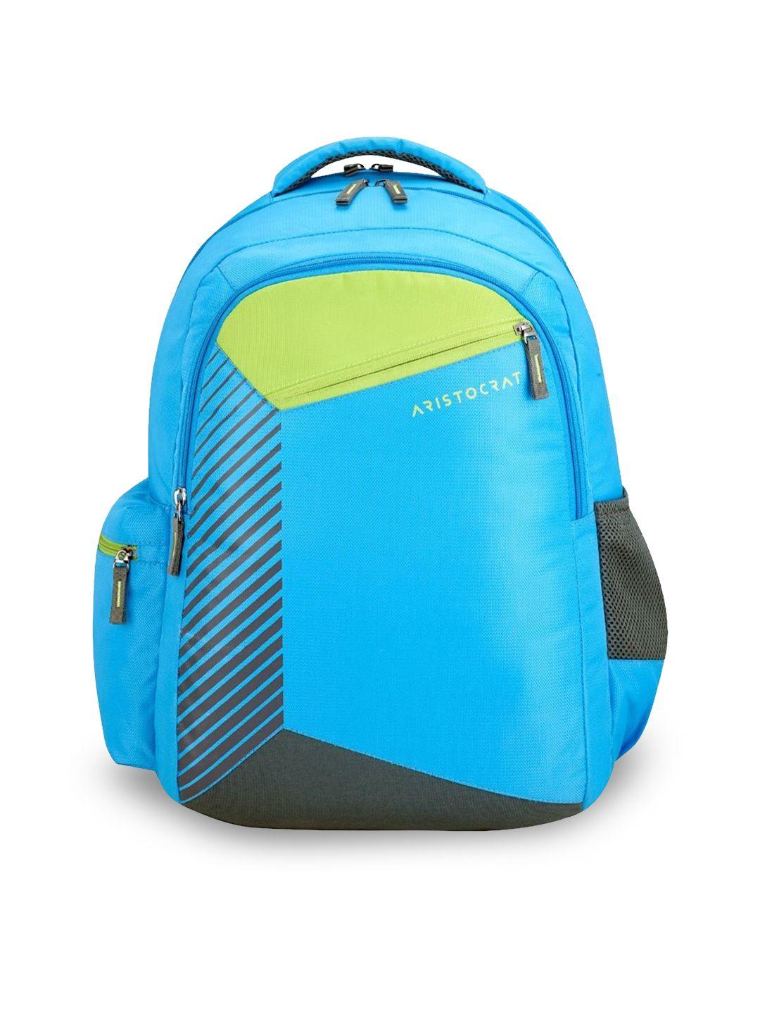 aristocrat unisex blue solid backpack