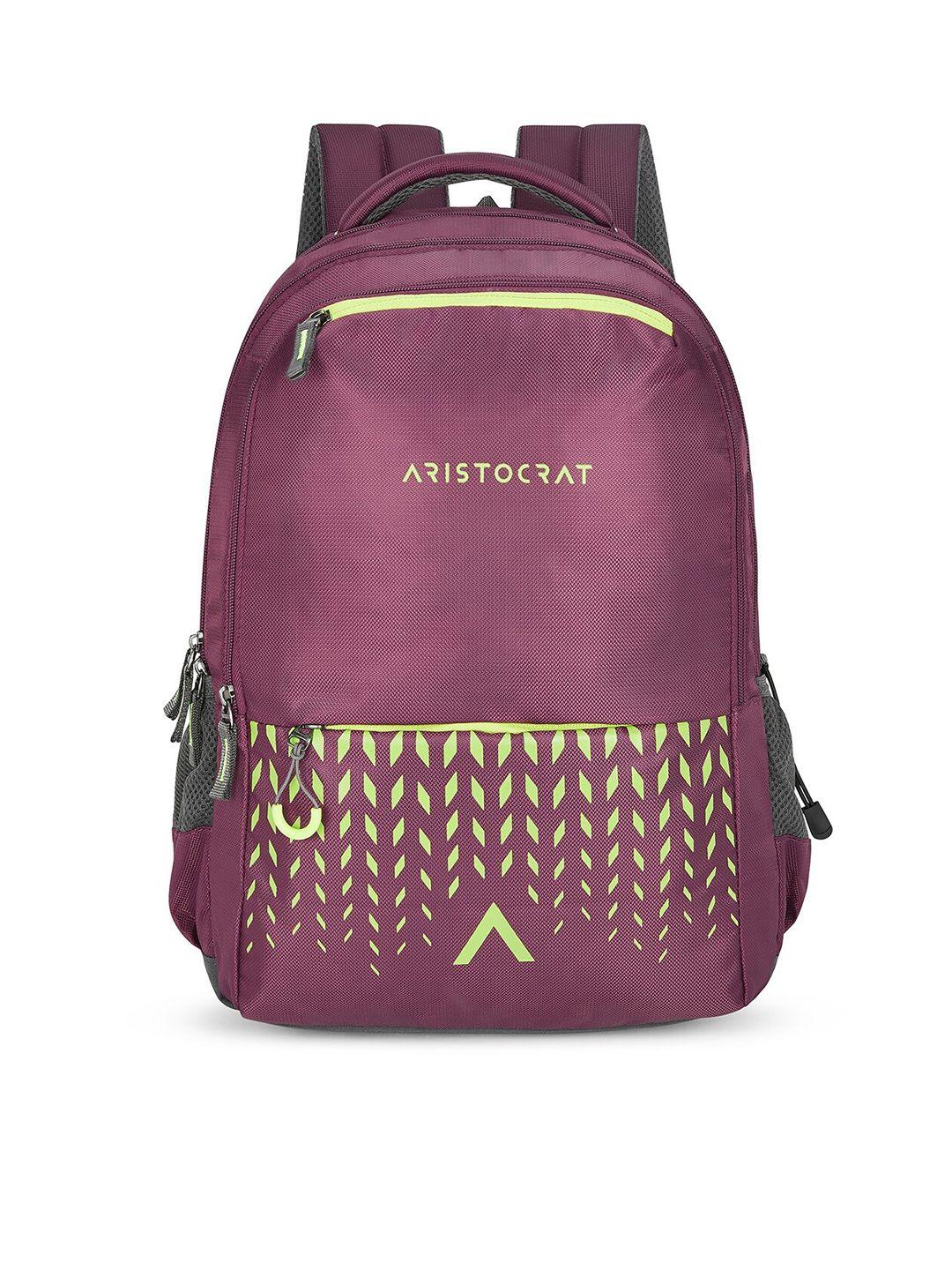 aristocrat unisex red geometric backpack