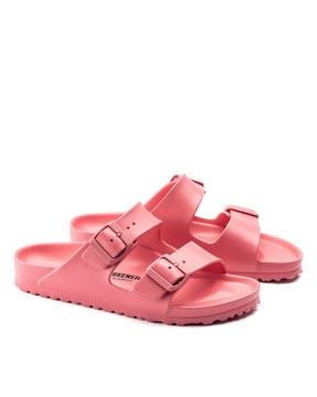 arizona essentials slip-on sandals with buckle styling