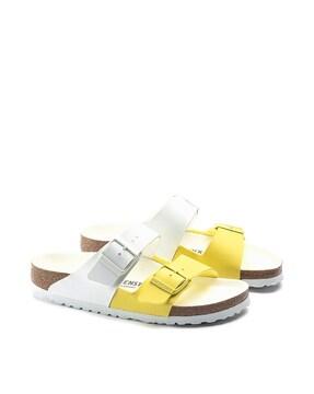 arizona split narrow fit double-buckle sandals