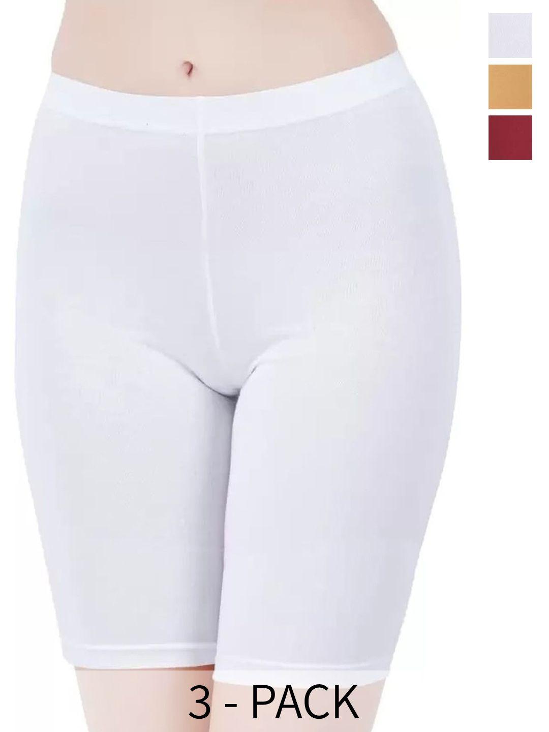 arla apparel pack of 3 pure cotton regular shorts