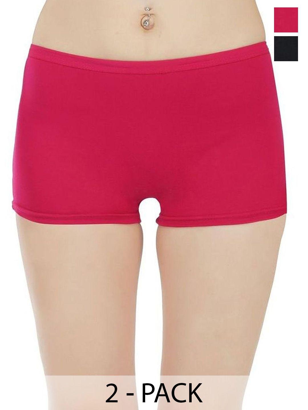 arla apparel pack of 3 seamless pure-cotton boyshorts briefs