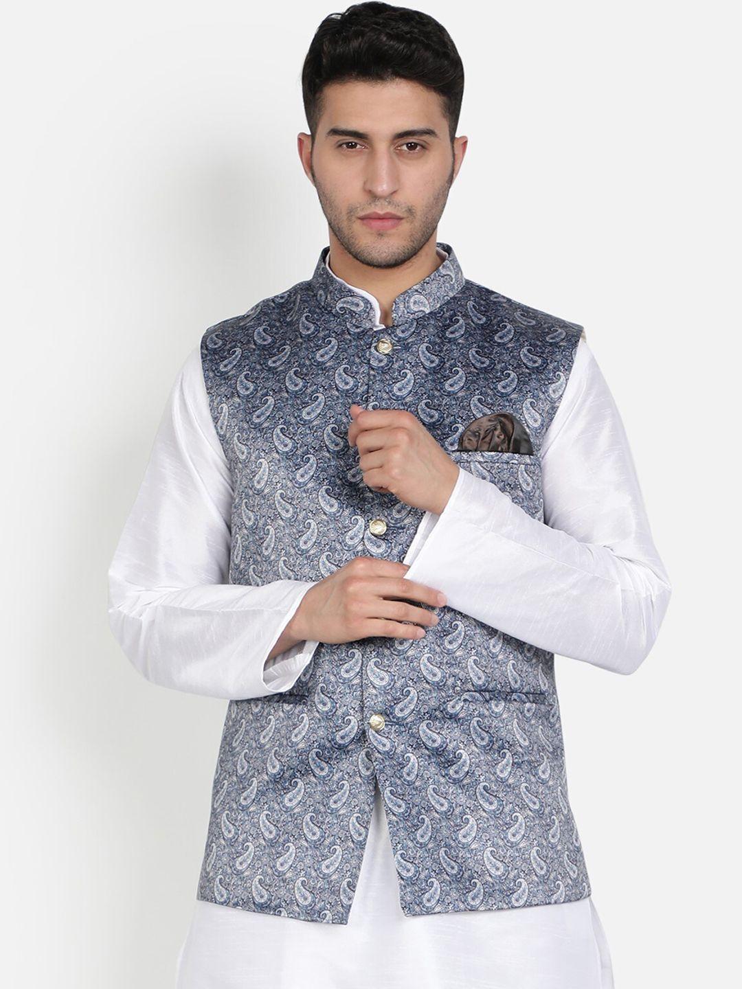 armaan ethnic printed nehru jacket