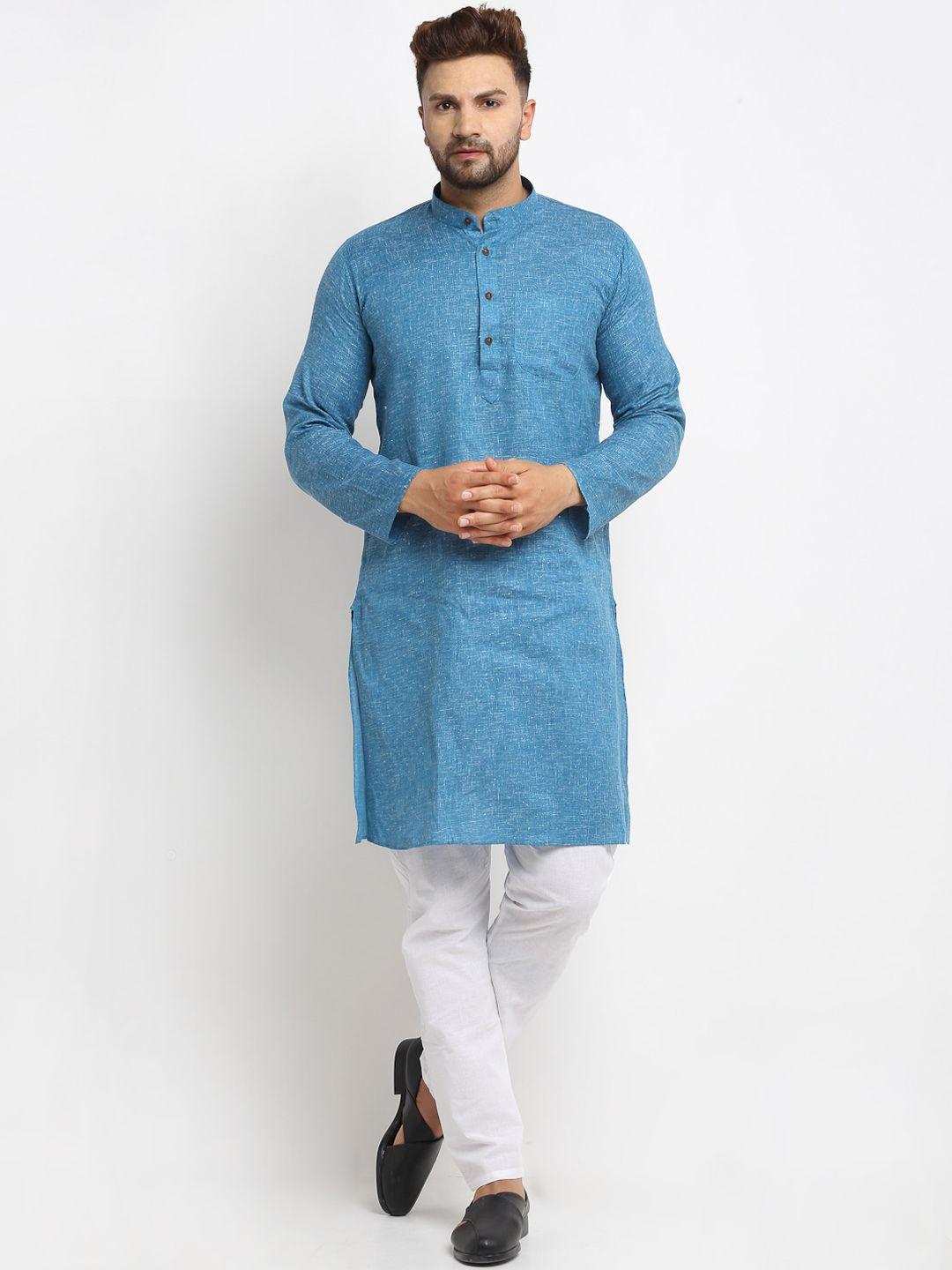 armaan ethnic men blue kurta with pyjama