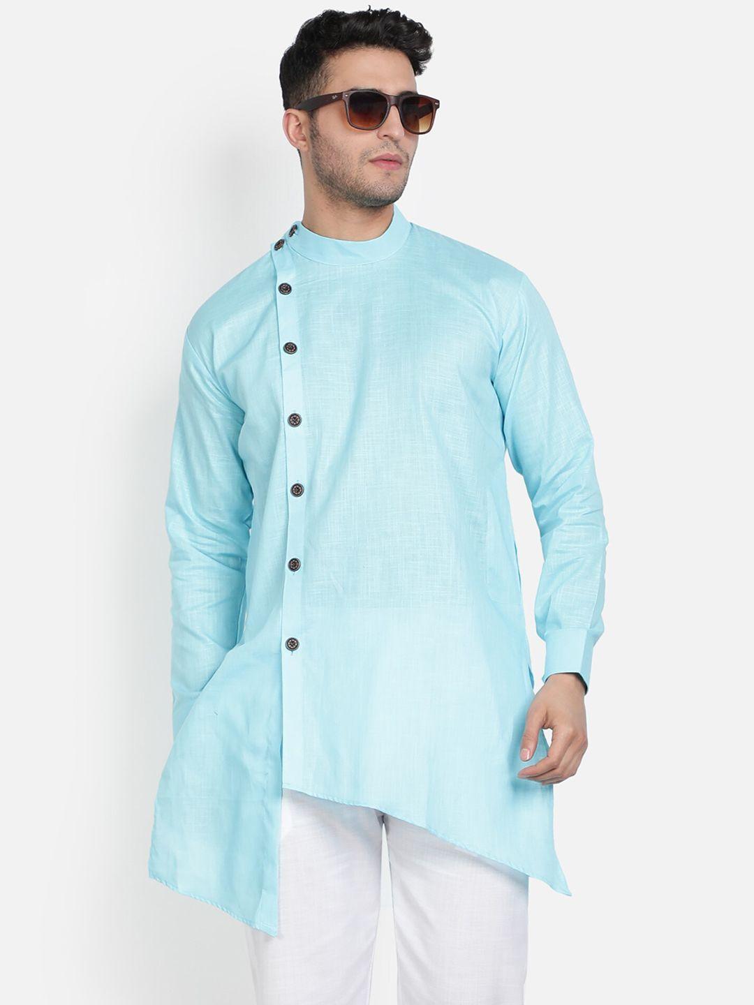 armaan ethnic men mandarin collar cotton kurta