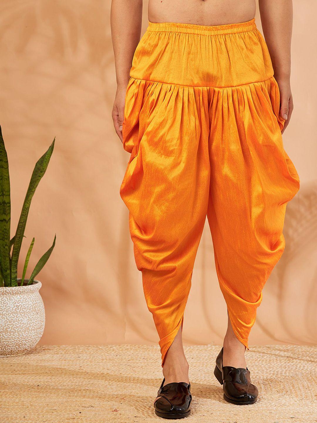 armaan ethnic men pleated silk dhoti pant