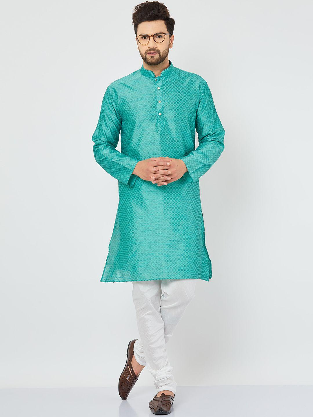 armaan ethnic men pure silk kurta with churidar