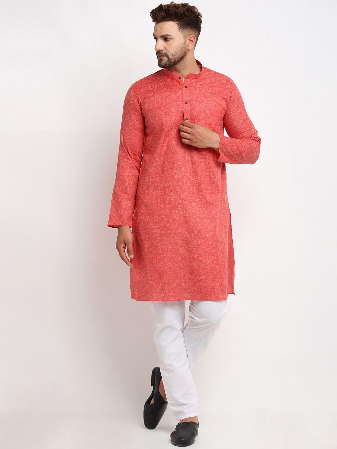 armaan ethnic men red kurta with pyjamas