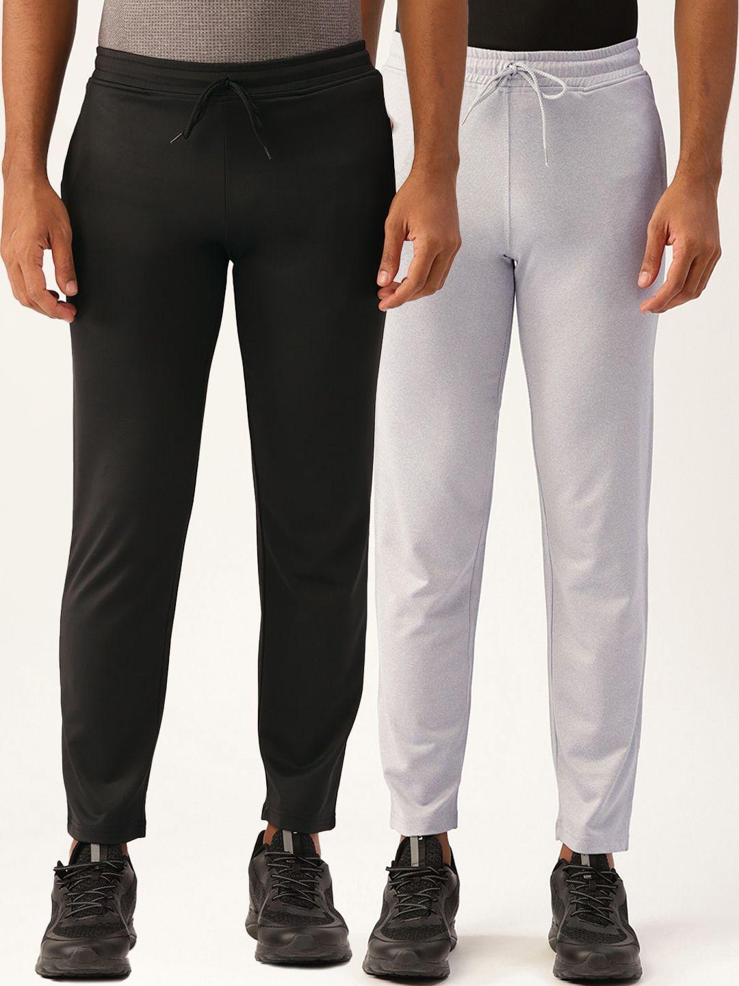 armisto men pack of 2 solid straight-fit track pants