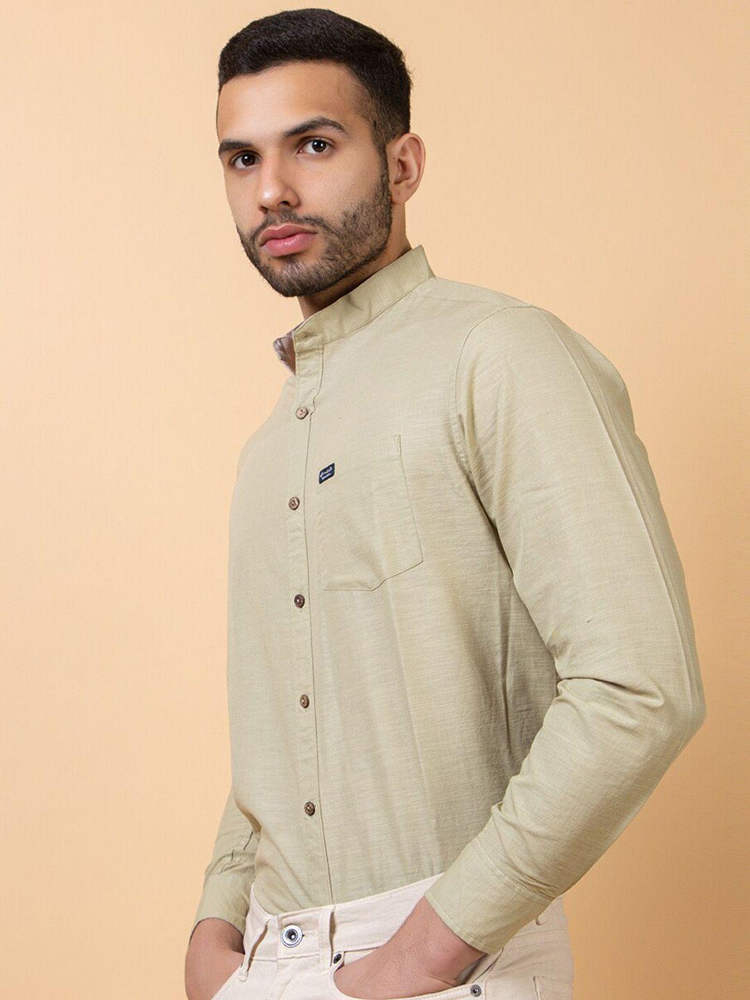 armisto modern mandairn collar linen casual shirt