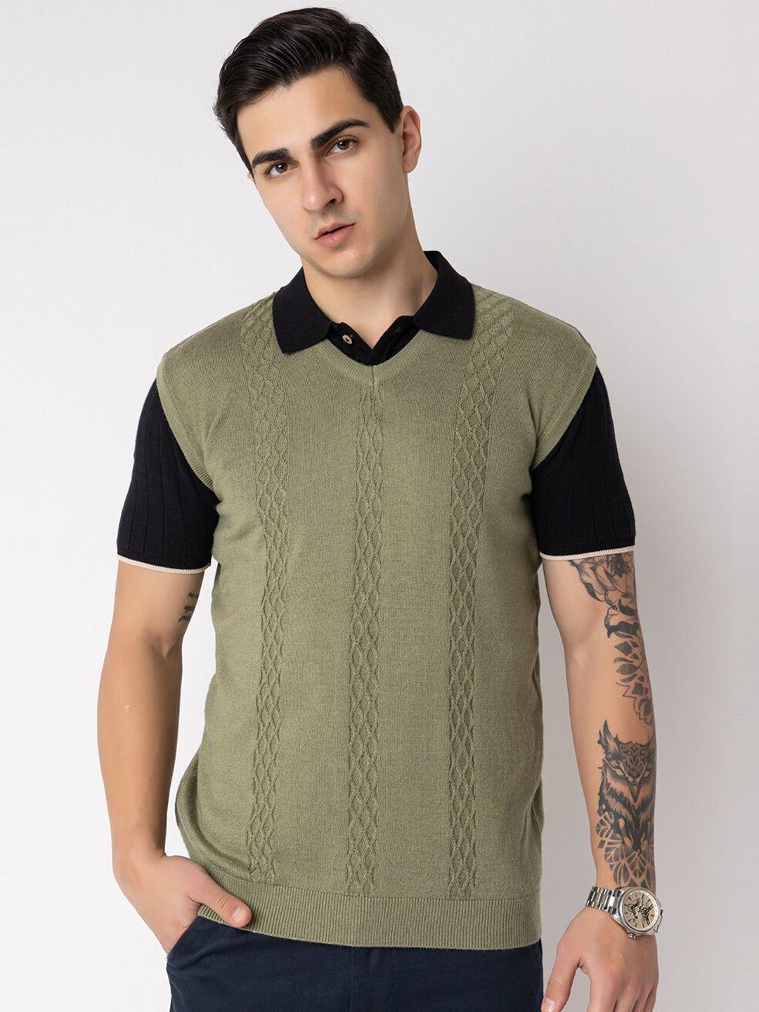 armisto self design woollen sweater vest
