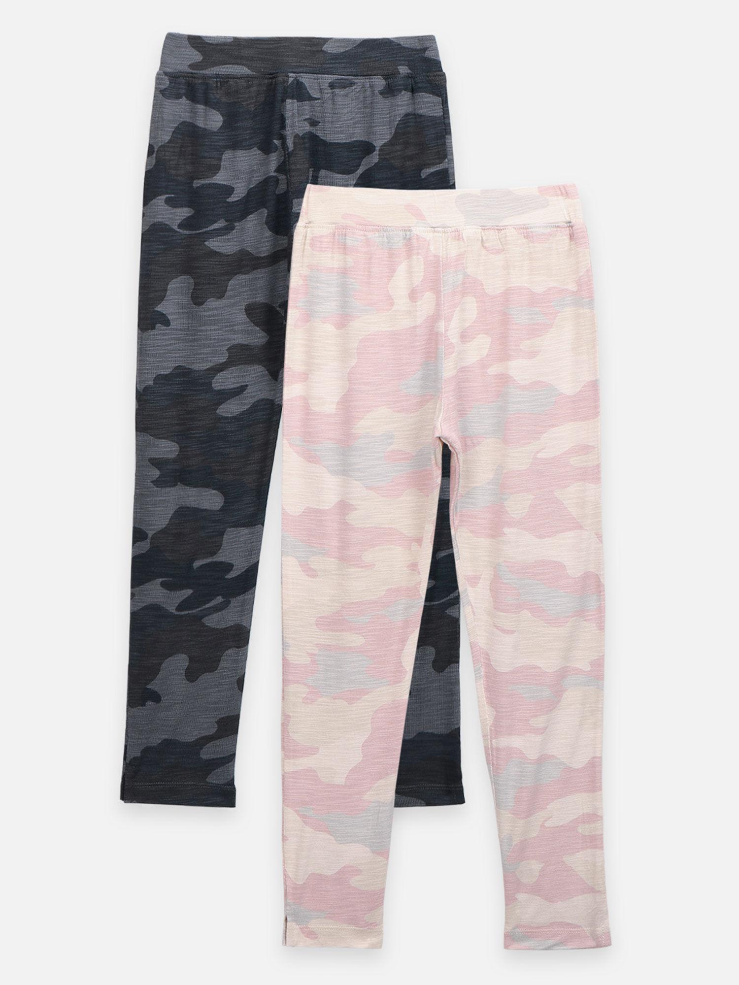 army print leggings - pack of 2