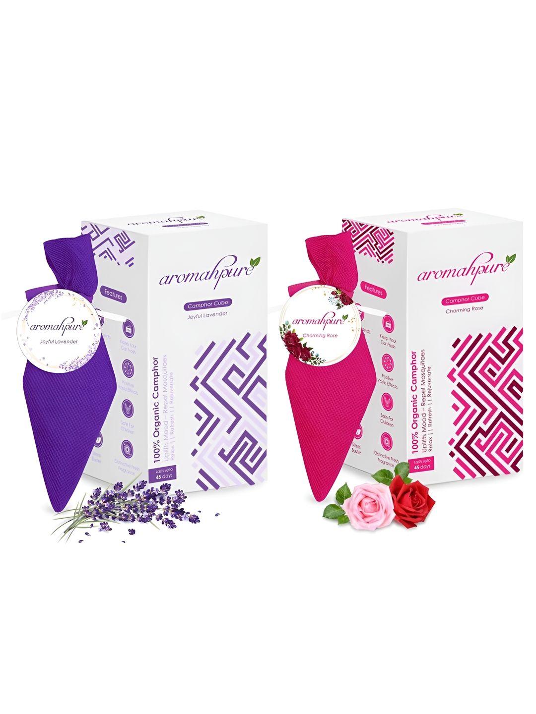 aromahpure  pack of 2 100 % pure rose &lavender home fragrances