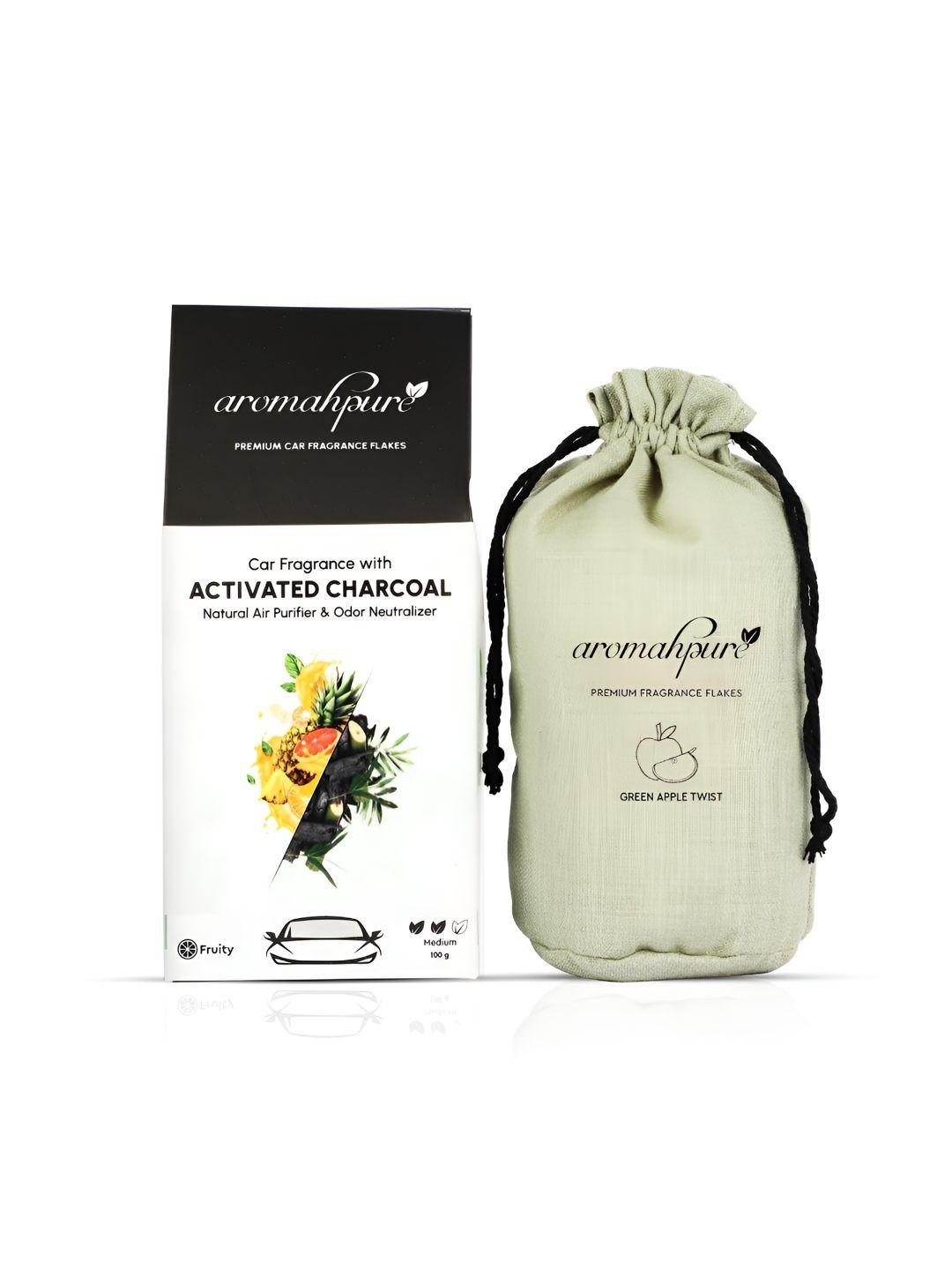 aromahpure home perfume flakes with activated charcoal green apple twist 100 gm home air