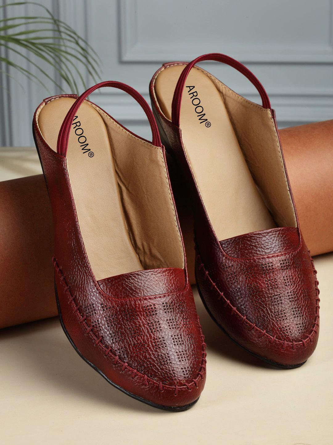 aroom textured leather mules with backstrap