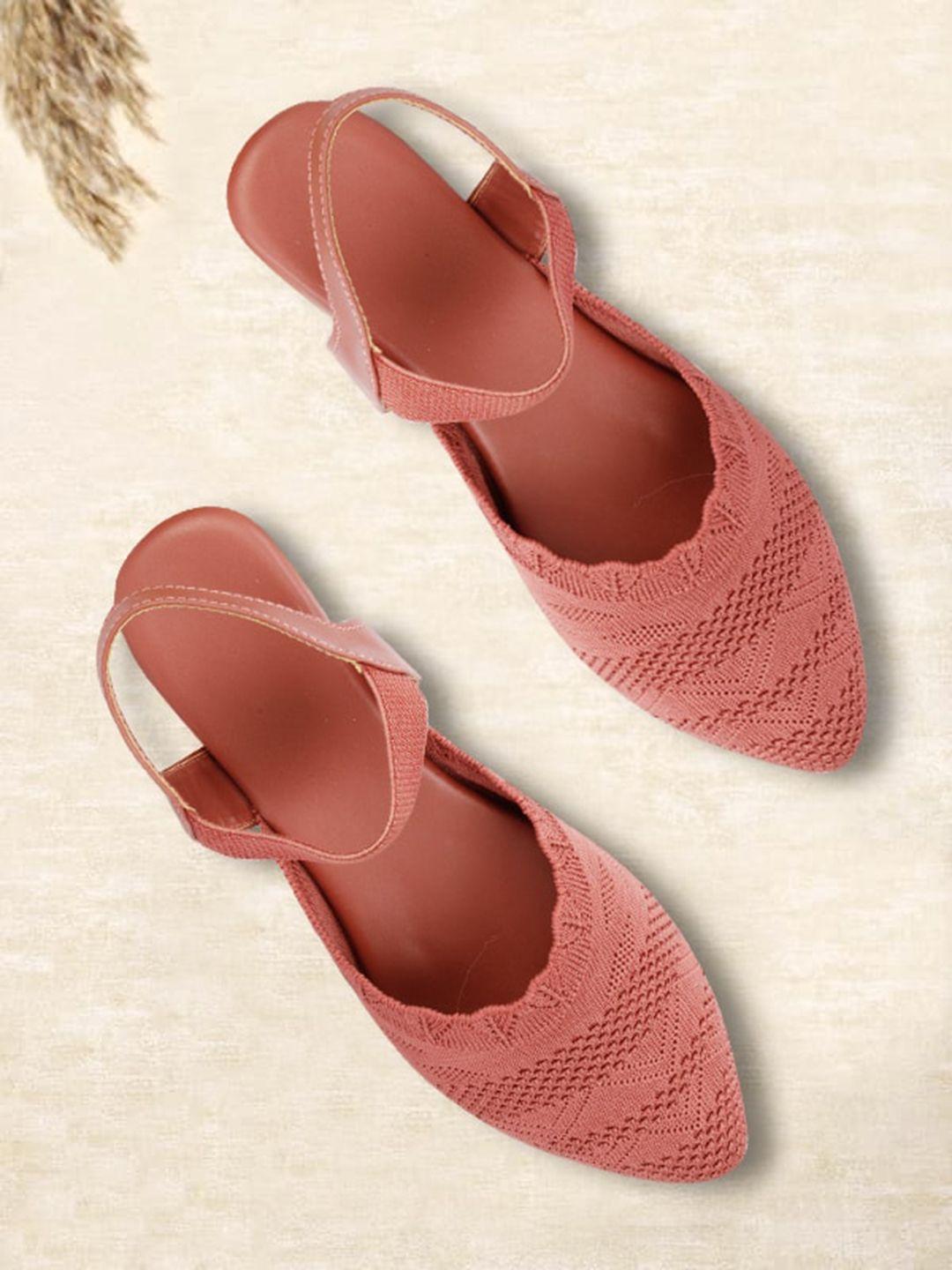 aroom woven design pointed toe mules