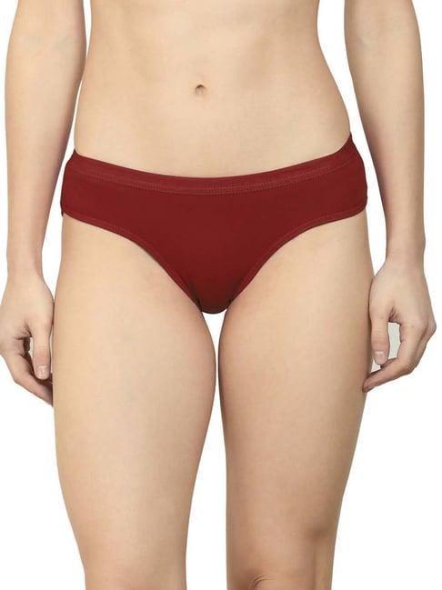 arousy maroon cotton bikini panty