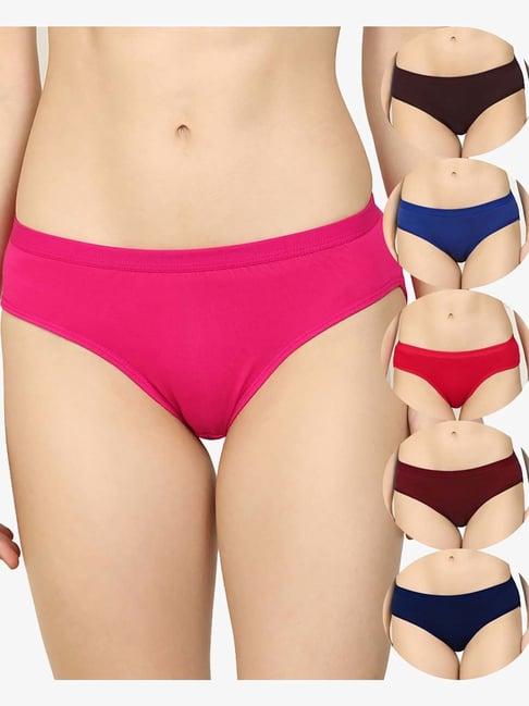 arousy pink & blue bikini panties - pack of 6