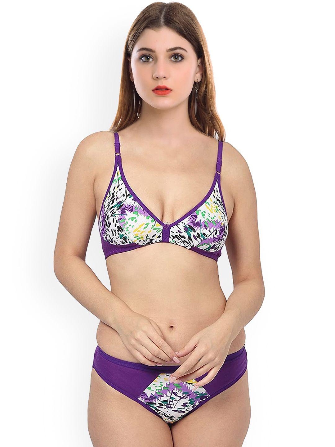 arousy printed cotton lingerie set by_tiger set_purple_40