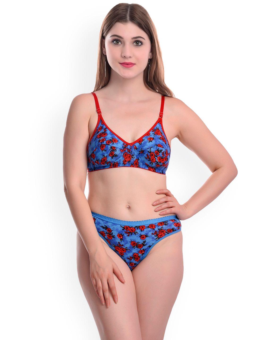 arousy printed cotton lingerie set n_janu set_blue_38