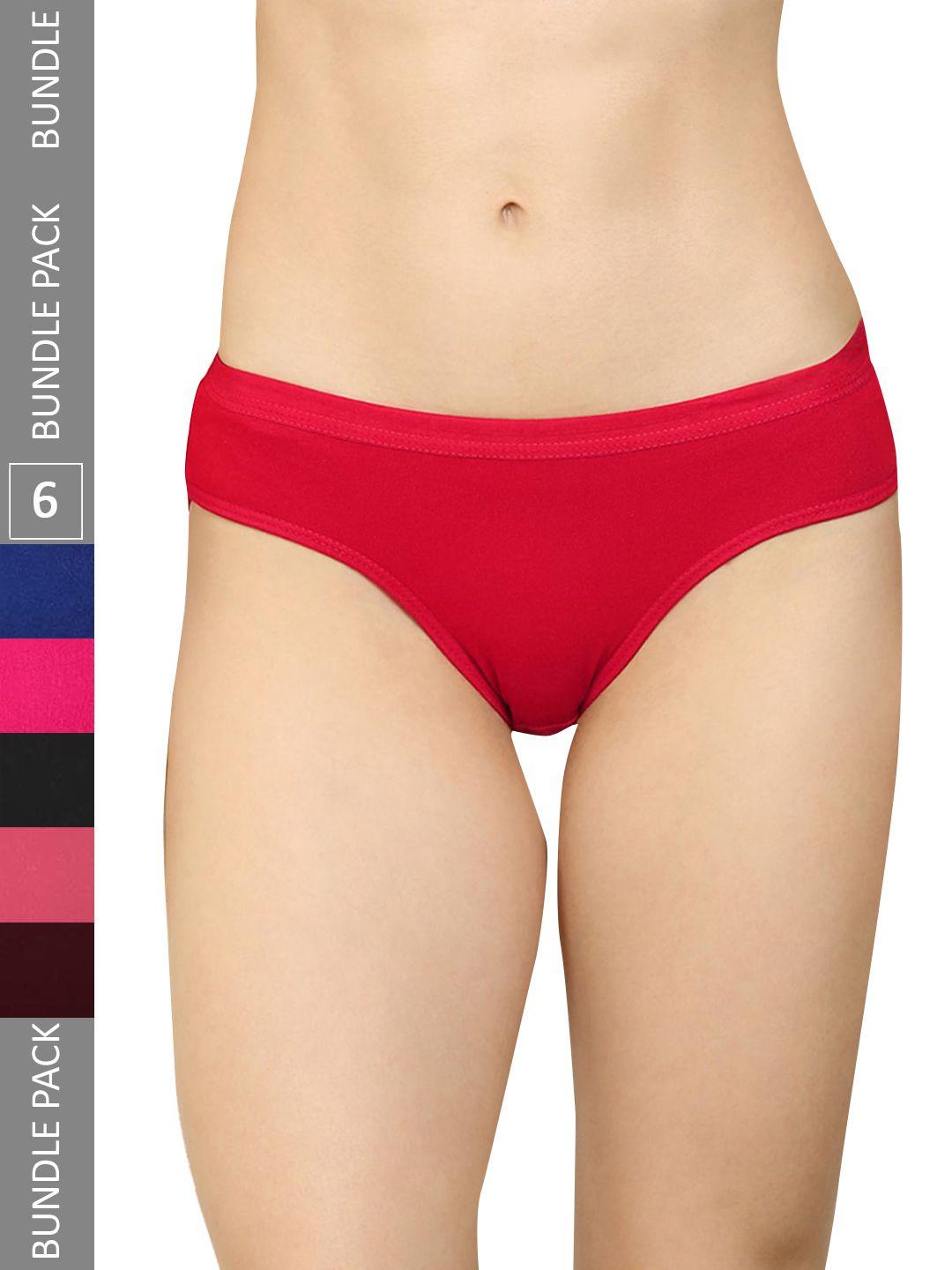 arousy women pack of 6 cotton hipster briefs