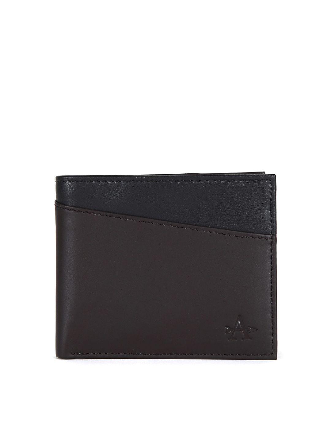 arrow men brown leather wallet