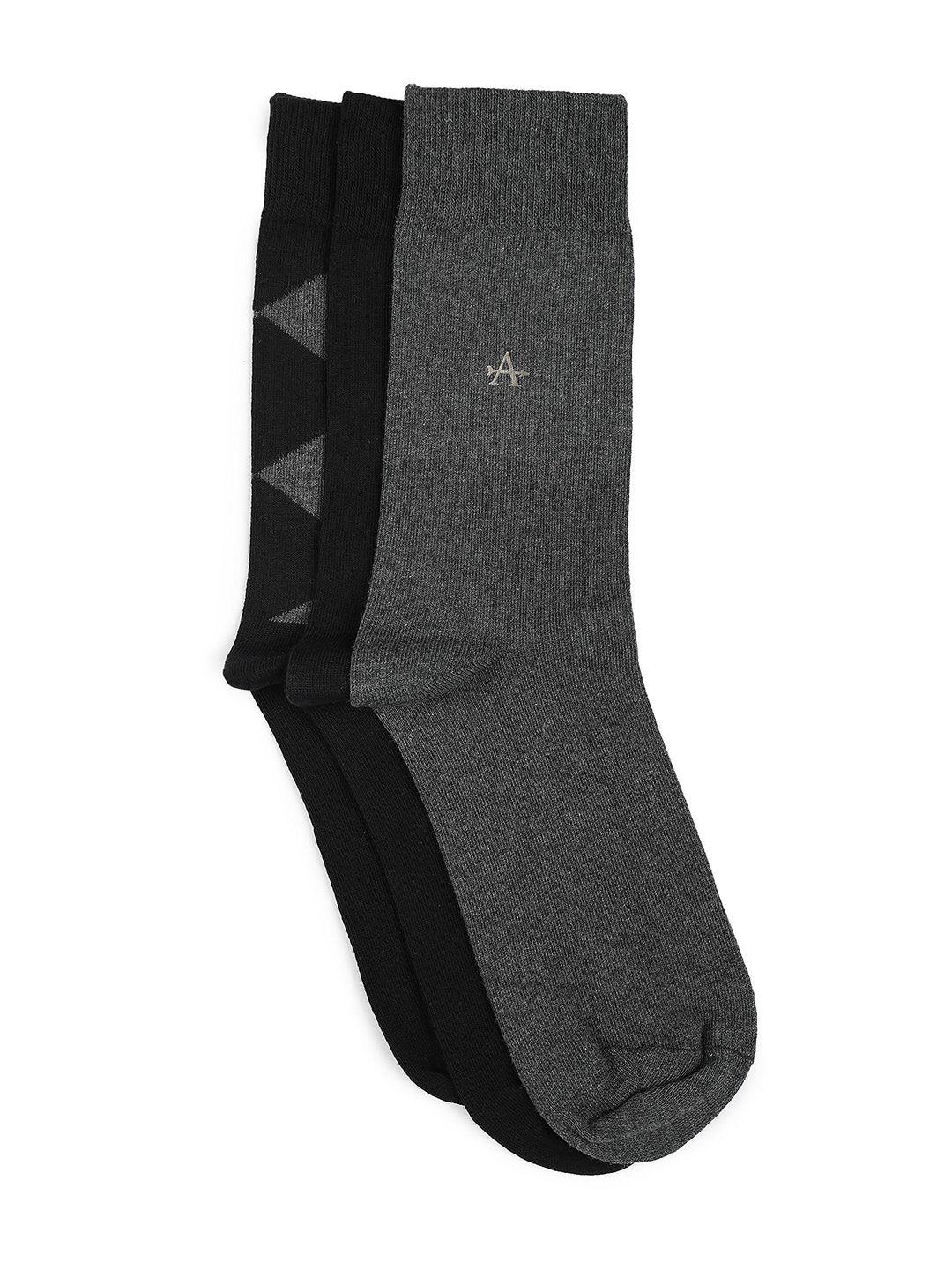 arrow men pack of 3 patterned cotton breathable above ankle length socks