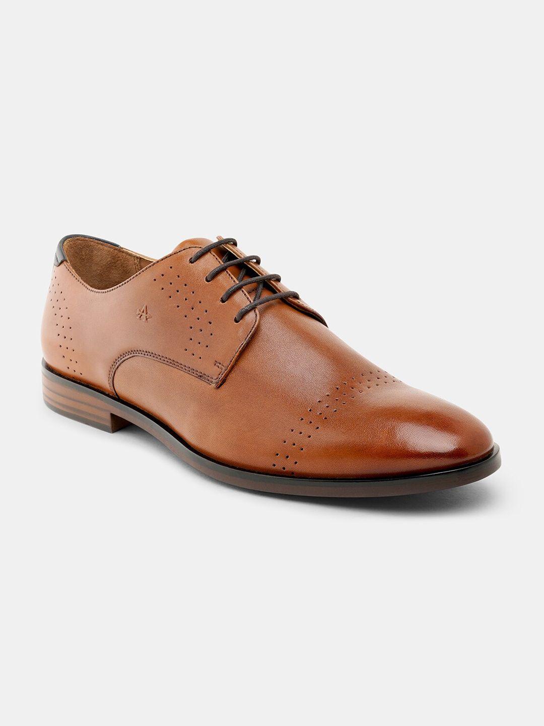 arrow men perforated leather formal derbys