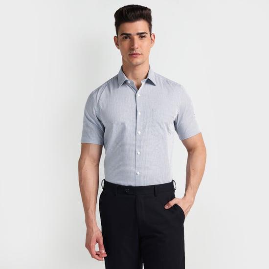 arrow men printed regular fit formal shirt