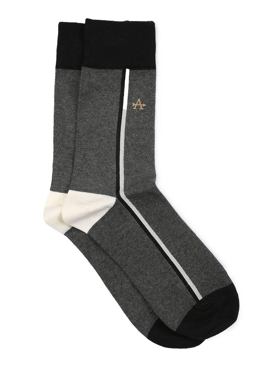 arrow men pure cotton patterned calf-length socks