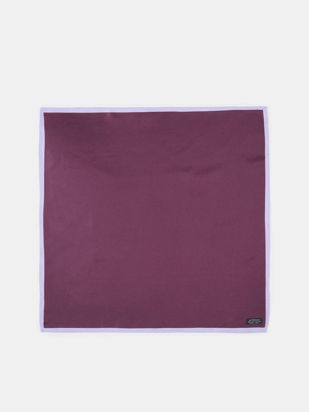 arrow men purple solid pocket square