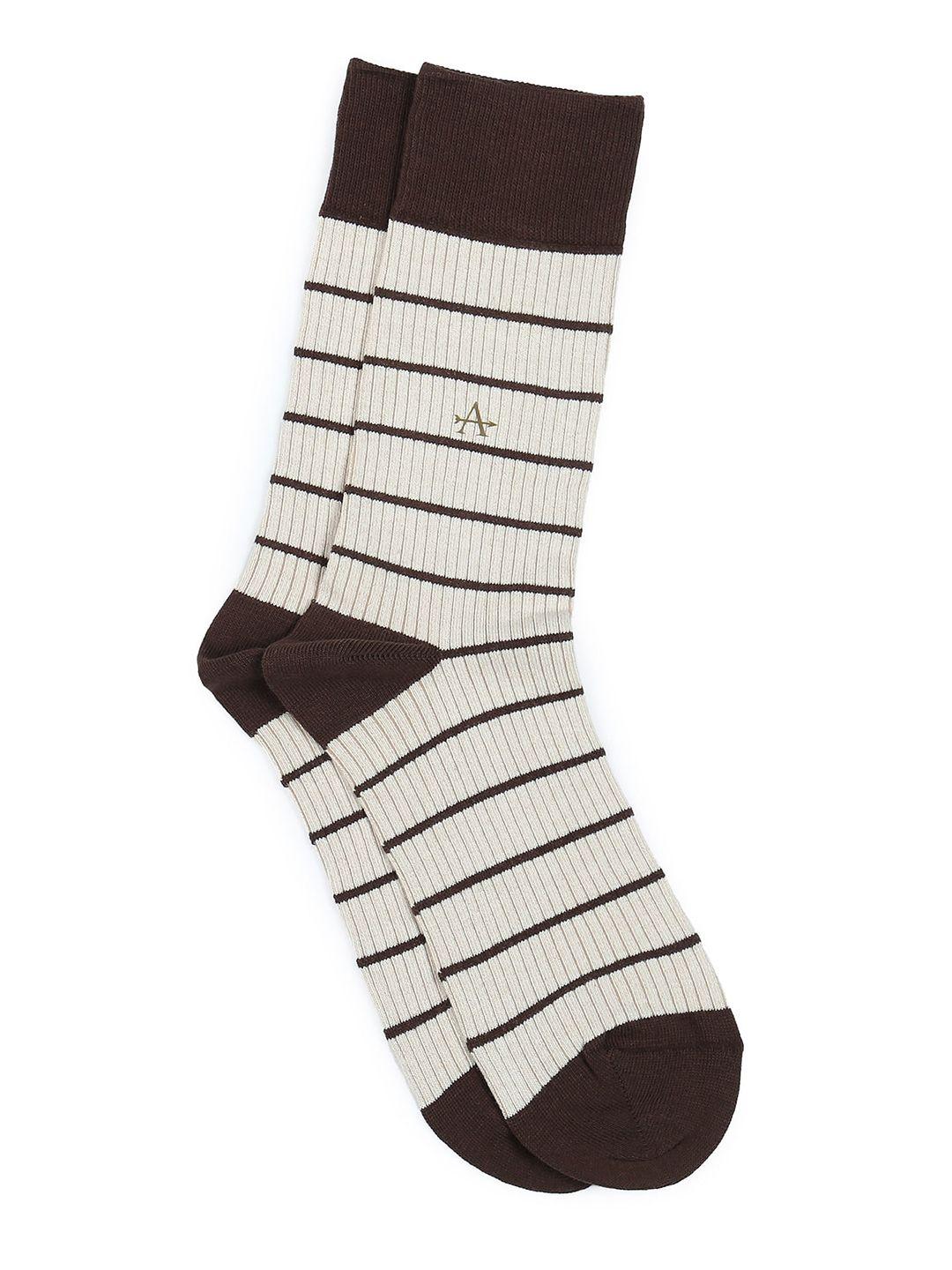 arrow men striped pure cotton above ankle length socks