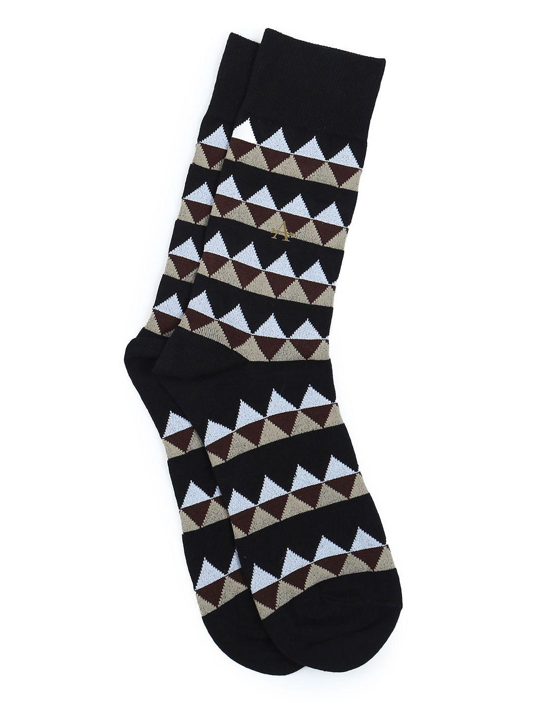 arrow patterned pure cotton full-length socks