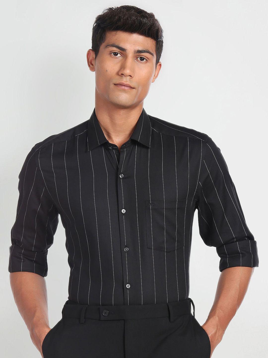arrow slim fit opaque striped formal shirt