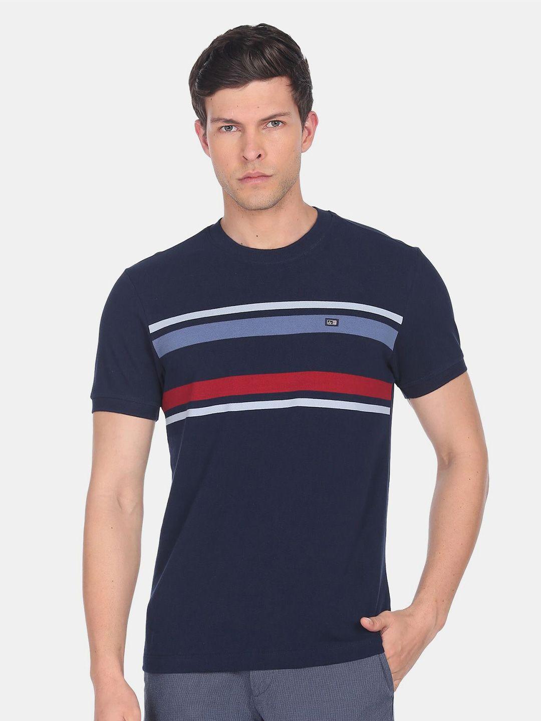 arrow sport men striped pure cotton t-shirt