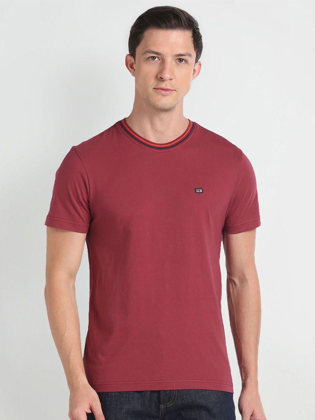arrow sport round neck pure cotton t-shirt